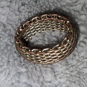 Source Unknown Gold and Silver Woven Ring